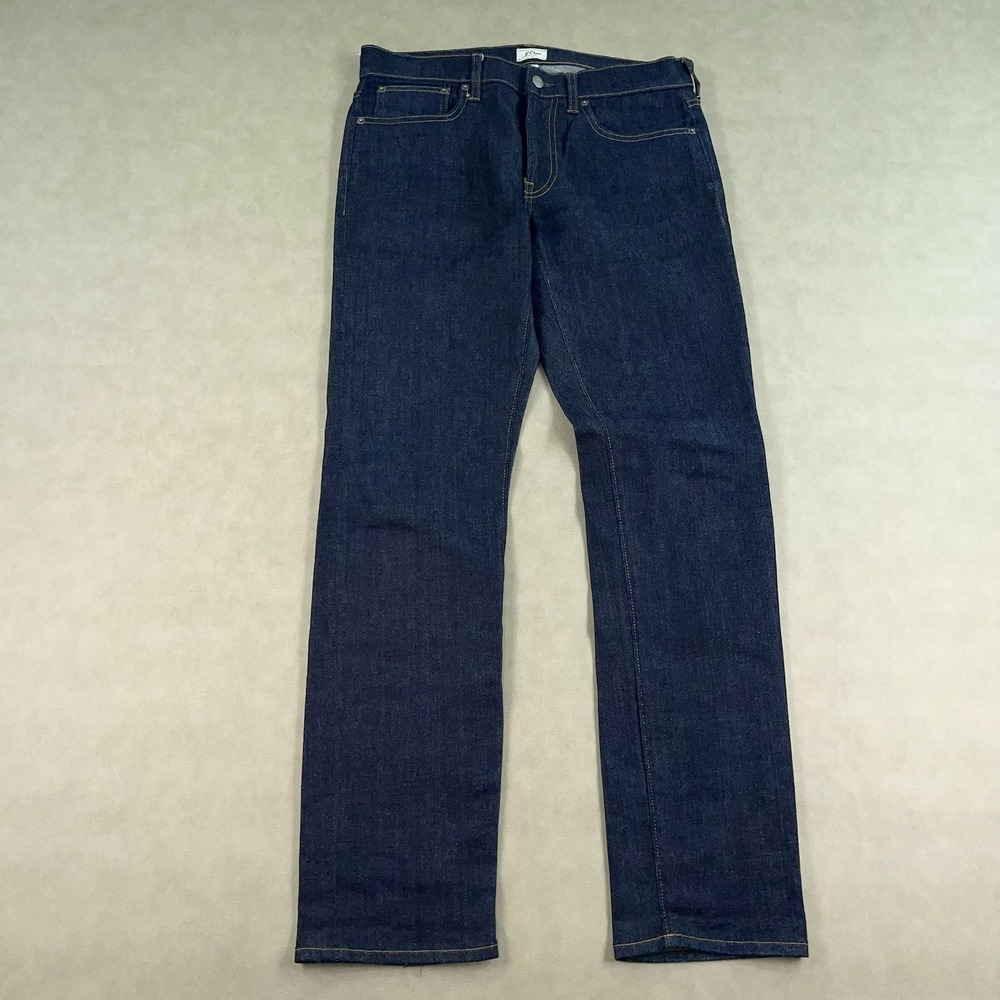 J.Crew 484 Slim Jeans Mens 32x32 Blue Dark Wash Kurabo Japanese Denim EUC